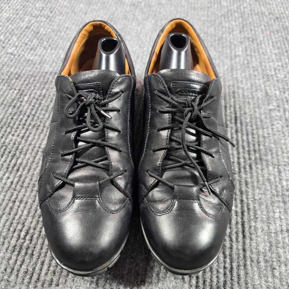 Coach Quincey Shoes Mens Size 10 Black Leather Comfort Casual Sneakers Italy - Picture 2 of 14